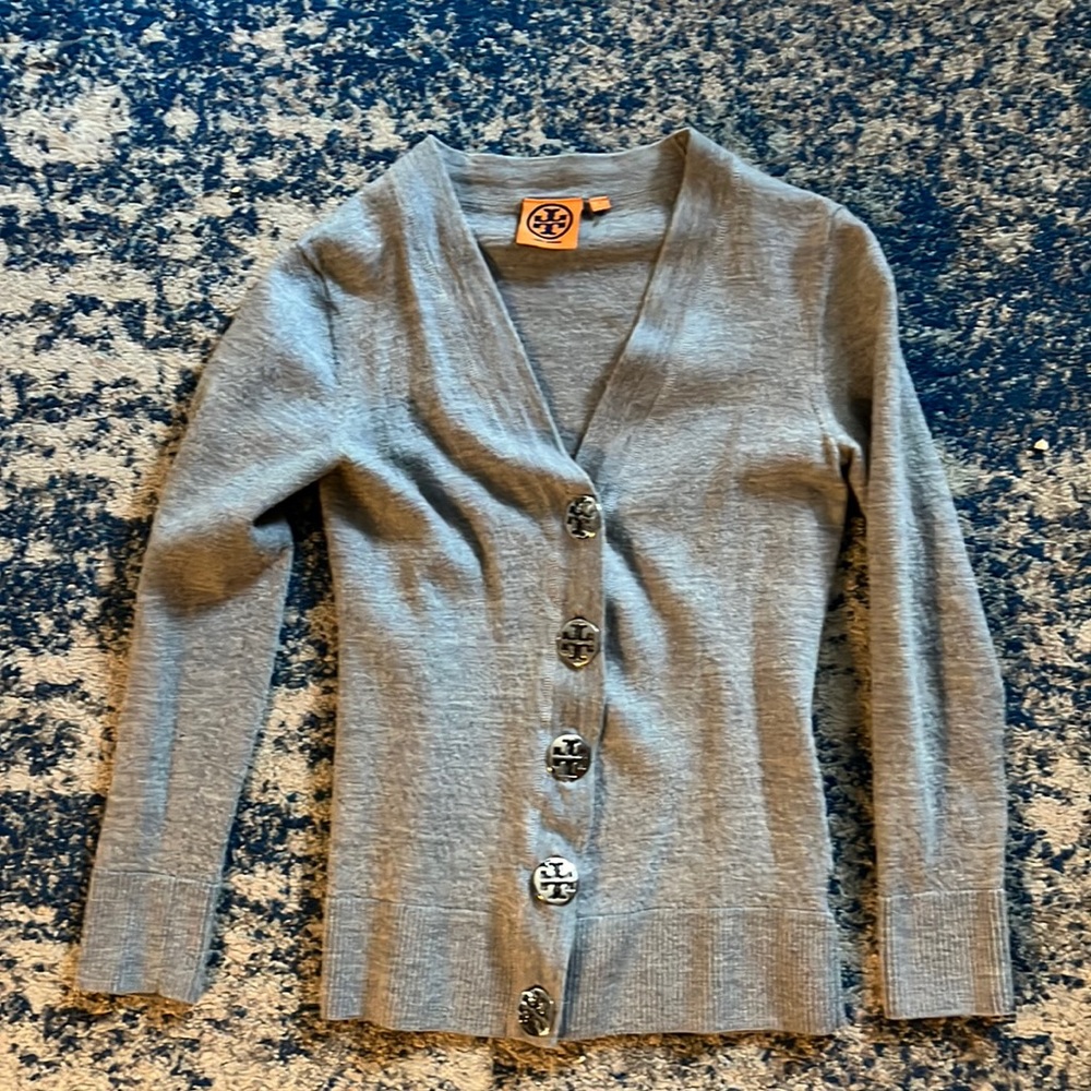 Grey Tory Burch Cardigan Small
